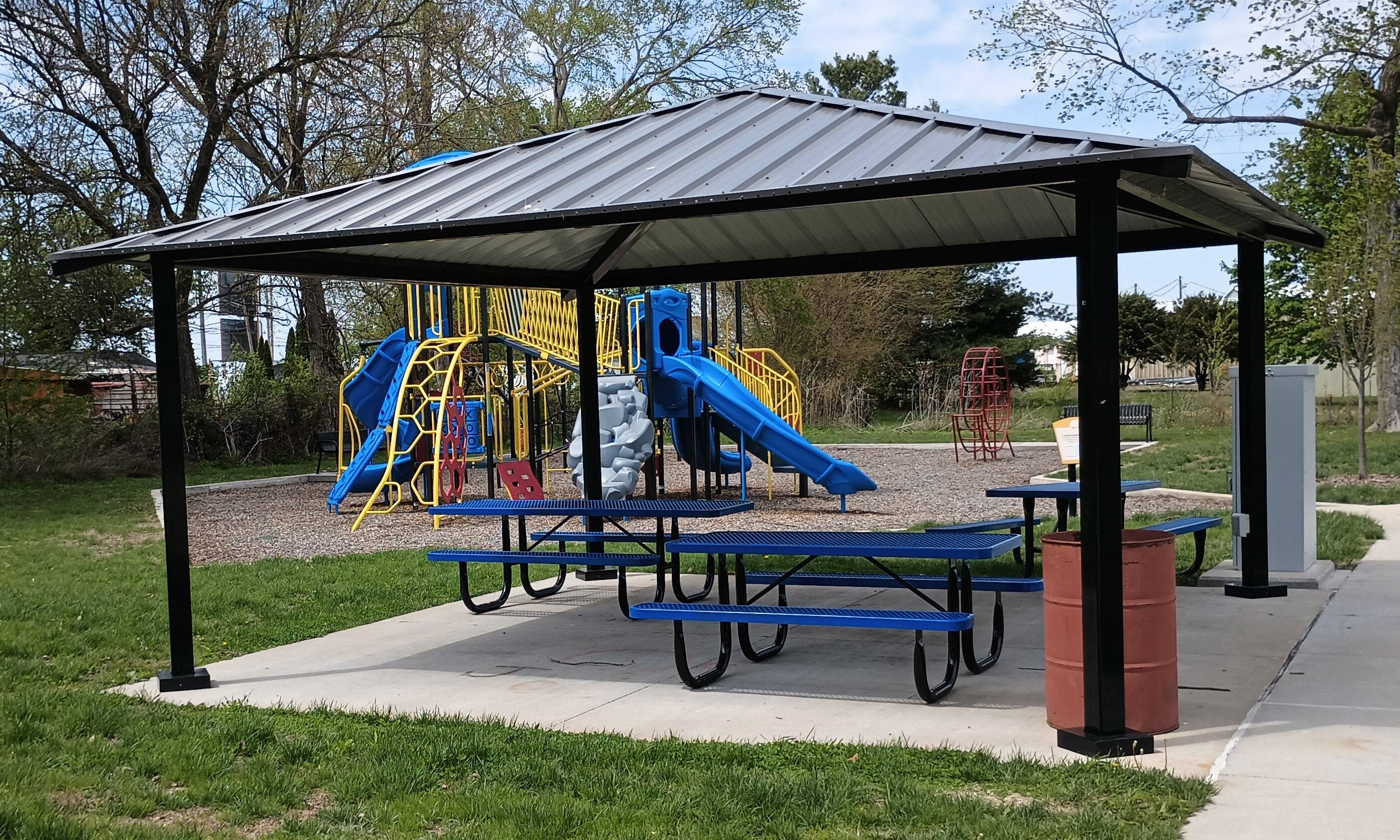 picnic shelter in a park